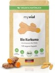 myvial Feine Bio Kurkuma & Bio Schwarzer Pfeffer Komplex Kapseln Kapseln, vegane