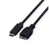 ROLINE USB 3.2 Gen 1 Kabel, C-Micro B, ST/ST USB-Kabel, USB Typ C (USB-C)...