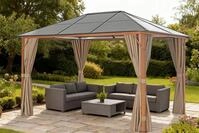 KONIFERA Pavillon Aruba, mit 4 Seitenteilen, Gestell aus Aluminium, Dach aus