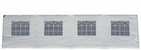DEGAMO Pavillonseitenteil PALMA, 1x Seitenteil, 800cm, PVC weiss, mit Fenstern
