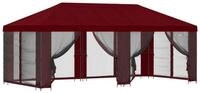 vidaXL Partyzelt Pavillon mit Seitenw&auml;nden 6 x 3 m Bordeauxrot