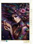 CALVENDO Puzzle CALVENDO Puzzle Portrait einer Frau mit lilafarbenen organischen