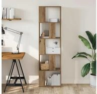 vidaXL B&uuml;cherregal, B&uuml;cherregal 5 B&ouml;den Artisan-Eiche 45x23,5x162,5...
