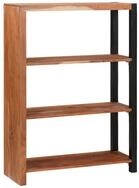 vidaXL B&uuml;cherregal B&uuml;cherregal Braun 80 x 30 x 110 cm Massivholz, 1-tlg.