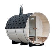 HOME DELUXE Fasssauna mit Holzofen - 4-6 Personen, BxTxH: 210 x 240 x 210 cm,...