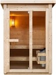 Sanotechnik Saunahaus Au&szlig;ensauna HELSINKI, BxTxH: 165 x 175 x 218,9 cm, 3,8 mm,