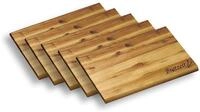 Kesper Fr&uuml;hst&uuml;cksbrett Brotzeitbrett 32 x 21 cm Akazie 5er Set f&uuml;r...