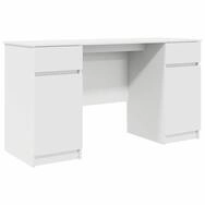 vidaXL Schreibtisch Schreibtisch mit Schubladen Wei&szlig; 140 x 49 x 76 cm...