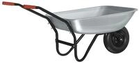 vidaXL Schubkarre Schubkarre Silber und Schwarz 133 x 62,5 x 58 cm Stahl,...