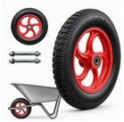 relaxdays Sackkarren-Rad 2er Set Sackkarrenrad 3.25-8 Vollgummi, Schwarz-Rot