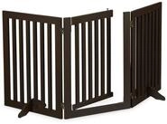 relaxdays Universalschutzgitter Braunes Absperrgitter mit T&uuml;r 70 cm hoch