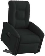 vidaXL Sessel Relaxsessel mit Aufstehhilfe Schwarz Stoff (1-St)