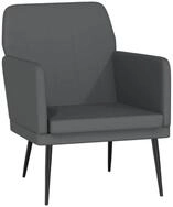 vidaXL Sessel Sessel Grau 61x78x80 cm Kunstleder (1-St)