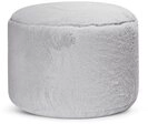 mokebo Pouf Der Flauschige (rund und aus Kunstfell), kuscheliger Sitz-Hocker,