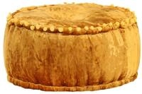 vidaXL Polsterhocker Pouf Rund Samt 40x20 cm Senfgelb (1 St)