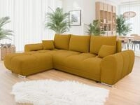 MIRJAN24 Ecksofa Logo, mit Bettkasten und Schlaffunktion, Ausziehmechanismus DL,