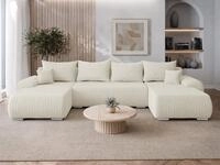 MIRJAN24 Wohnlandschaft Ubo U Cord, mit Bettkasten und Schlaffunktion, U-Form,