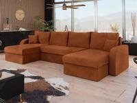MIRJAN24 Wohnlandschaft Kris U Lux, mit Schlaffunktion und drei Bettkasten,...