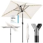 Sekey Sonnenschirm Rechteckig 3x2 m Sonnenschirm Aluminium Marktschirm mit...