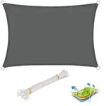 Woltu Sonnensegel, wasserabweisend Sonnenschutz,Polyester grau 500 cm x 0 cm x...