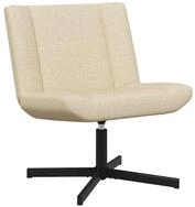 vidaXL Relaxsessel Drehstuhl Creme 63 x 75 x 76 cm Stoff (1-St)