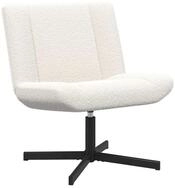 vidaXL Relaxsessel Drehstuhl Creme 63 x 75 x 76 cm Schafsleder (1-St)