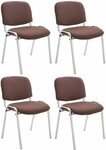 CLP Besucherstuhl Ken Stoff (4er Set, 4 St), stapelbar, Chrom-Optik