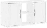 vidaXL TV-Schrank TV-Schrank ODDA Wei&szlig; 79x24x40 cm Massivholz Kiefer (1-St)