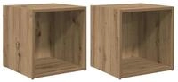 vidaXL TV-Schrank TV-Schrankset 2 pcs Artisan-Eiche 37 x 35 x 37,5 cm (2-St)