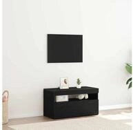 vidaXL TV-Schrank TV-Schr&auml;nk Schwarz Eichen-Optik 75 x 35 x 40 cm Holzwerkstoff