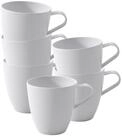 Villeroy & Boch Becher Pura Henkelbecher 270 ml 6er Set, 6-tlg., Porzellan