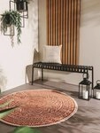 benuta Outdoorteppich Cleo, rund, H&ouml;he: 5 mm, Teppich Wohnzimmer, Schlafzimmer,