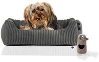 Rohrschneider Tierbett Hundebett Hundekorb Cordstoff, inkl. Gassibeutel