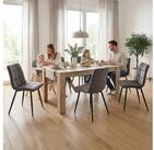 Homestyle4u Esstisch 80x135 Esszimmertisch Holztisch K&uuml;chentisch Eiche Grau...