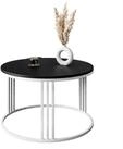 Lookway Couchtisch LORI mit Schwarzer Mattplatte (1x Couchtisch), Durchmesser:...