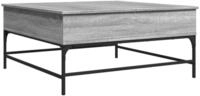 vidaXL Couchtisch Couchtisch Grau Sonoma 95x95x45 cm Holzwerkstoff und Metall...