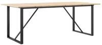 vidaXL Esstisch Esstisch O-Gestell 200x100x75cm Massivholz Kiefer und Stahl...