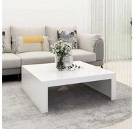 vidaXL Couchtisch, Couchtisch Wei&szlig; 100x100x35 cm Holzwerkstoff