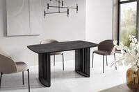WFL GROUP Esstisch Cavaro ausziehbar rechteckig industrial mit schwarzen...