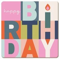 Grafik Werkstatt Getr&auml;nkeuntersetzer Korkuntersetzer Happy Birthday, 1-tlg.