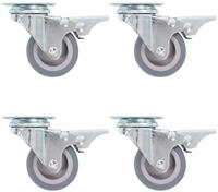 vidaXL Schwerlastrolle Lenkrollen mit Doppelbremsen 4 Stk. 50 mm, (4-St)