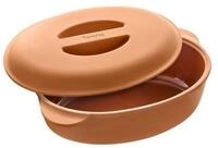 Berndes Br&auml;ter 33x22 cm, oval, Terracotta - b.terra, 4 Liter, Terracotta