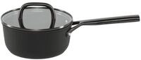 Zwilling Kochtopf Milano Stieltopf mit Glasdeckel 18 cm, schwarz