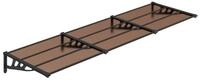 vidaXL Markise T&uuml;rvordach Schwarz 297,5x90 cm Polycarbonat (1-St)
