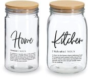 Zeller Present Vorratsglas HOME & KITCHEN, Bambus, Glas, (Set, 2-tlg., HOME -...