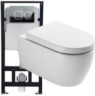 Bernstein WC-Komplettset Wand-WC NT2038, Wandmontage, (WC-Komplettset 3-St. WC