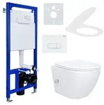Belvit WC-Komplettset mit Taharet / Bidet Funktion, verschiedene WCs in schwarz...