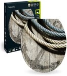 SANITOP WINGENROTH WC-Sitz Maritim, Motiv Seemannstau, Holzkern,...