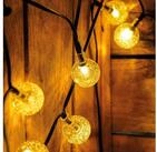 esotec LED-Lichterkette Solarkette Bubble Balls 30 LEDs 3000K 5,7m LED-Kugeln...