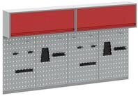 vidaXL Werkbank 200 x 25 x 115 cm 6-teiliger Werkzeugschrank und Pegboard-Set...